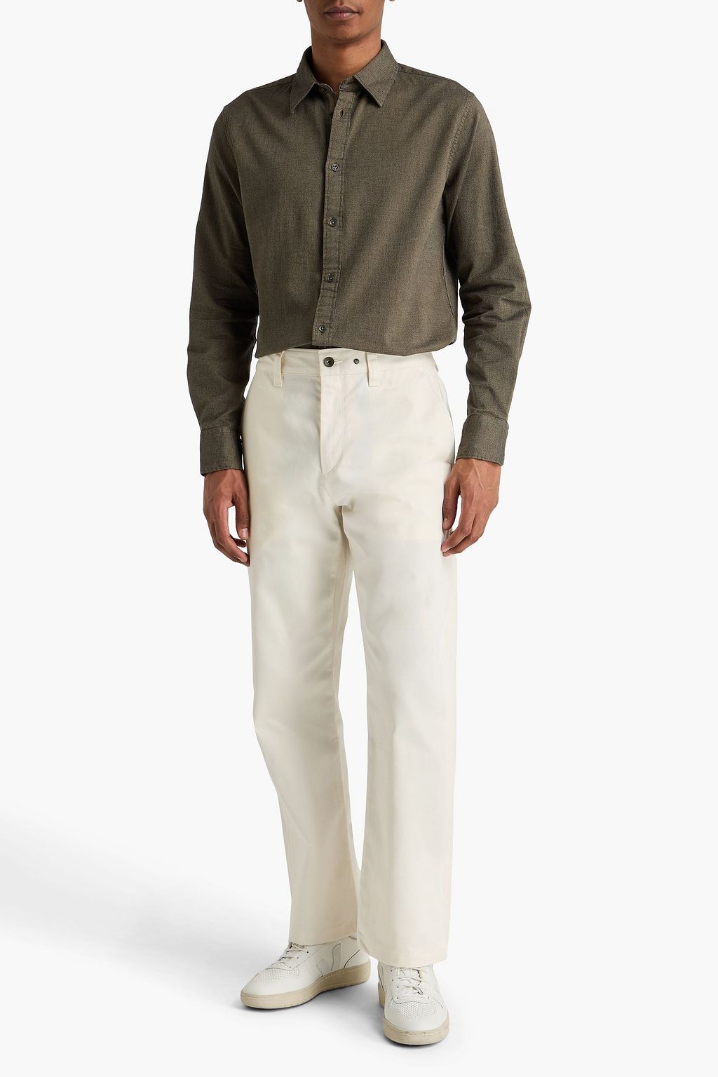 RAG & BONE Tomlin cotton-blend piqué shirt