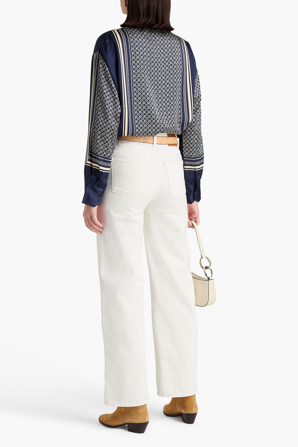  Rag & Bone - Hemd „jessica“ Aus Satin Mit Print - Blau - Xs 