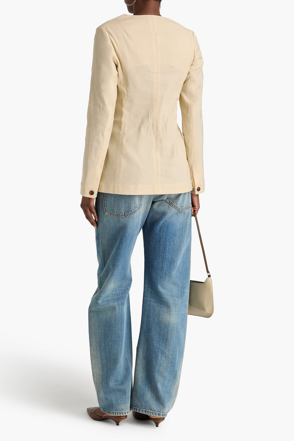  Rag & Bone - Blazer „roslyn“ Aus Einer Leinenmischung - Weiß - Us 2 