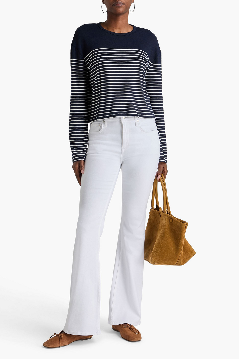 Rag & Bone - Striped Jersey Top - Blue - M 