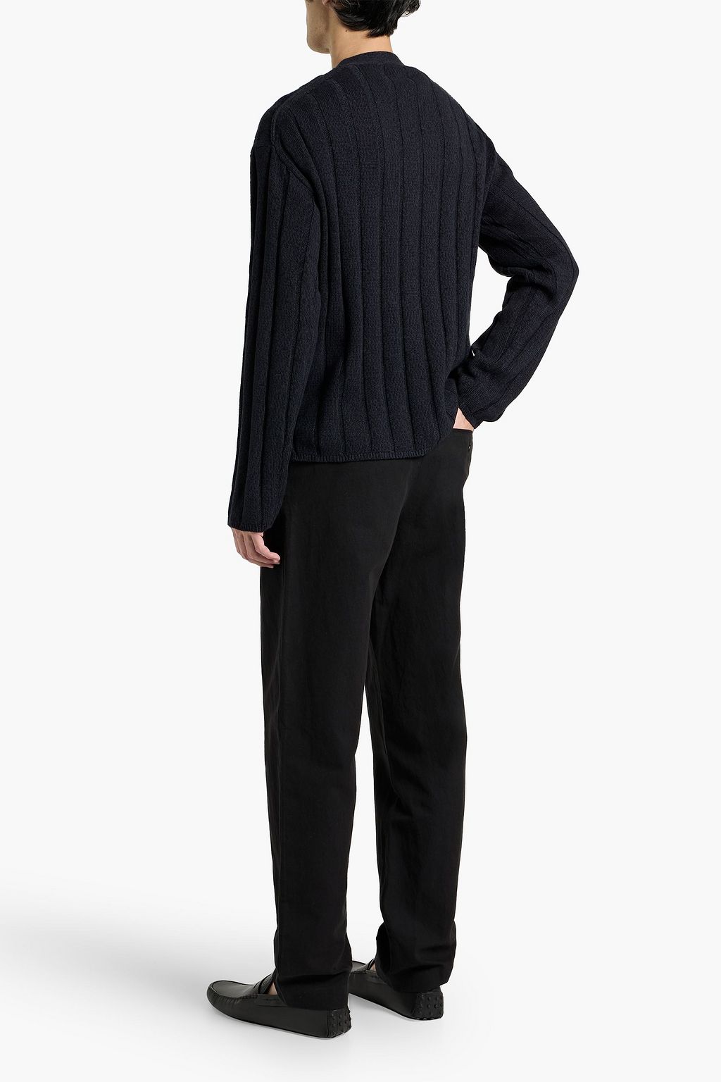 ALEX MILL James ribbed cotton and linen-blend cardigan