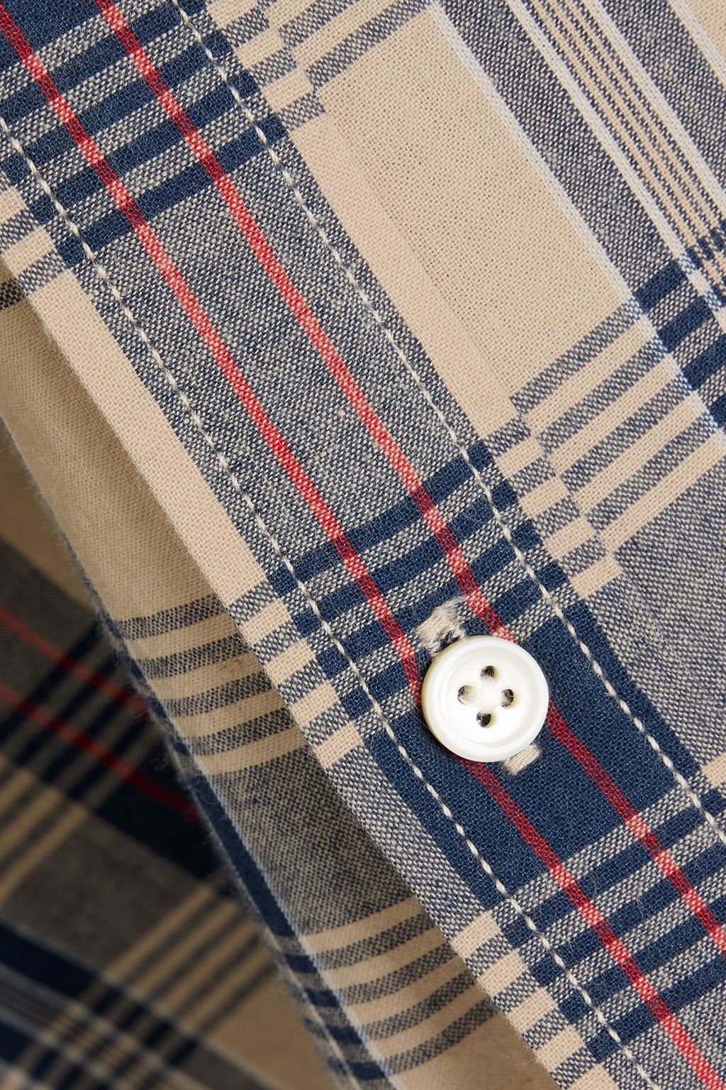 ALEX MILL Mill checked cotton-flannel shirt