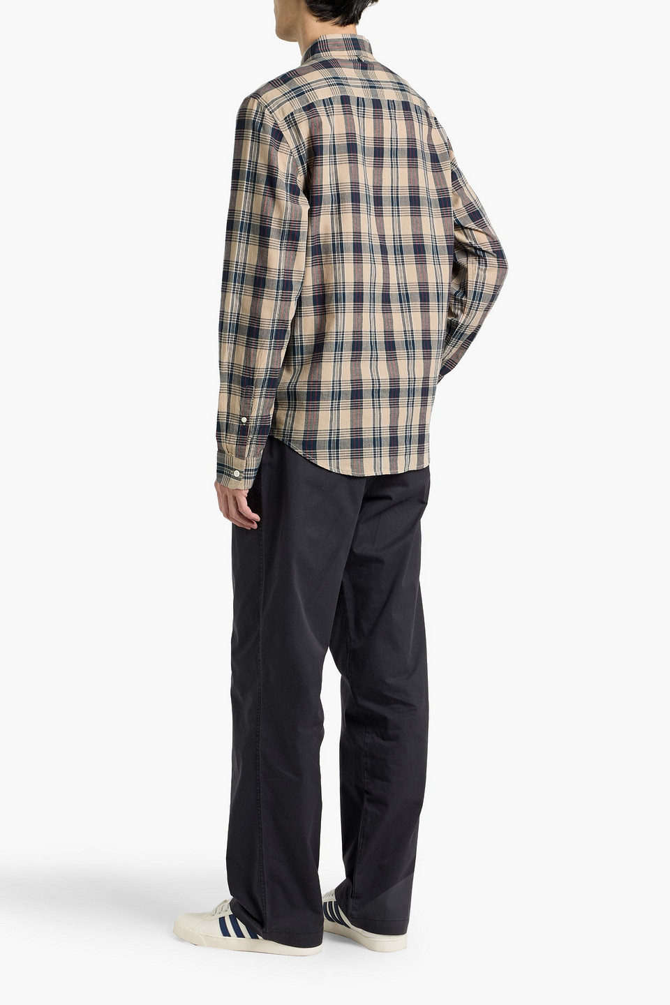 Alex Mill Mill Checked Cotton-flannel Shirt In Neutral