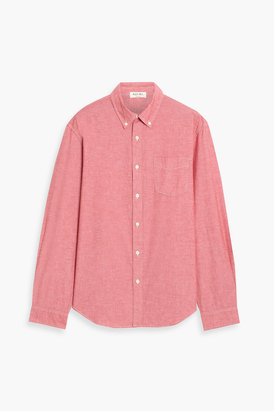 Alex Mill Mill Cotton-chambray Shirt In Red