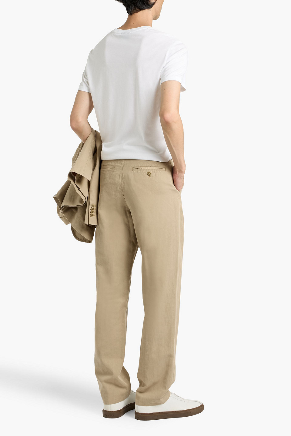 Alex Mill Cooper Cotton And Linen-blend Twill Pants In Neutral