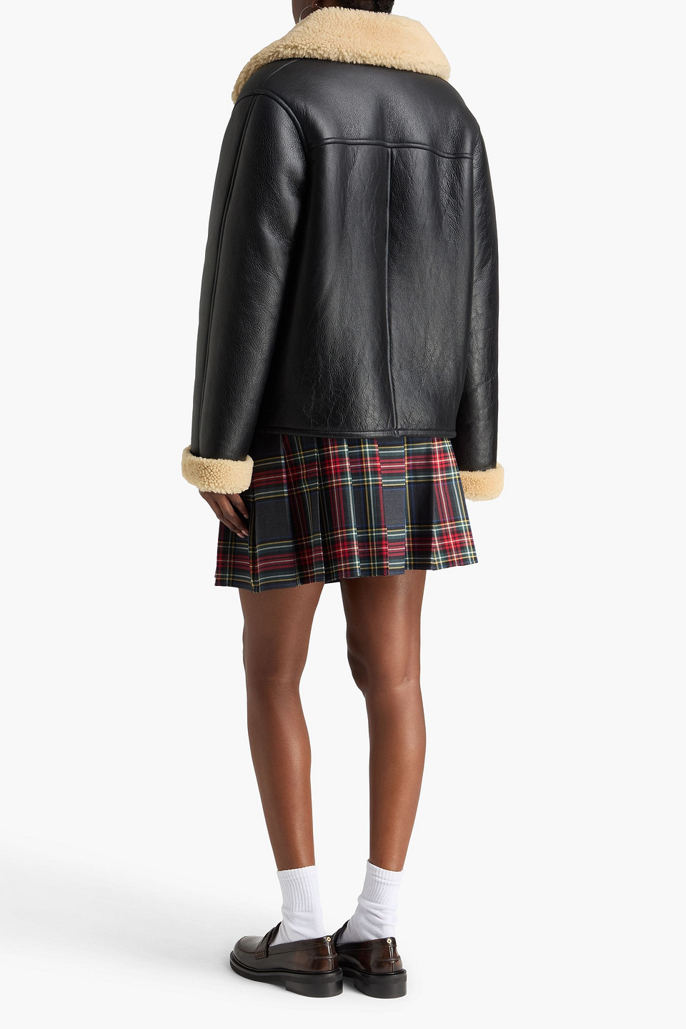  Rag & Bone - Roman Pebbled-leather Jacket - Black - M 
