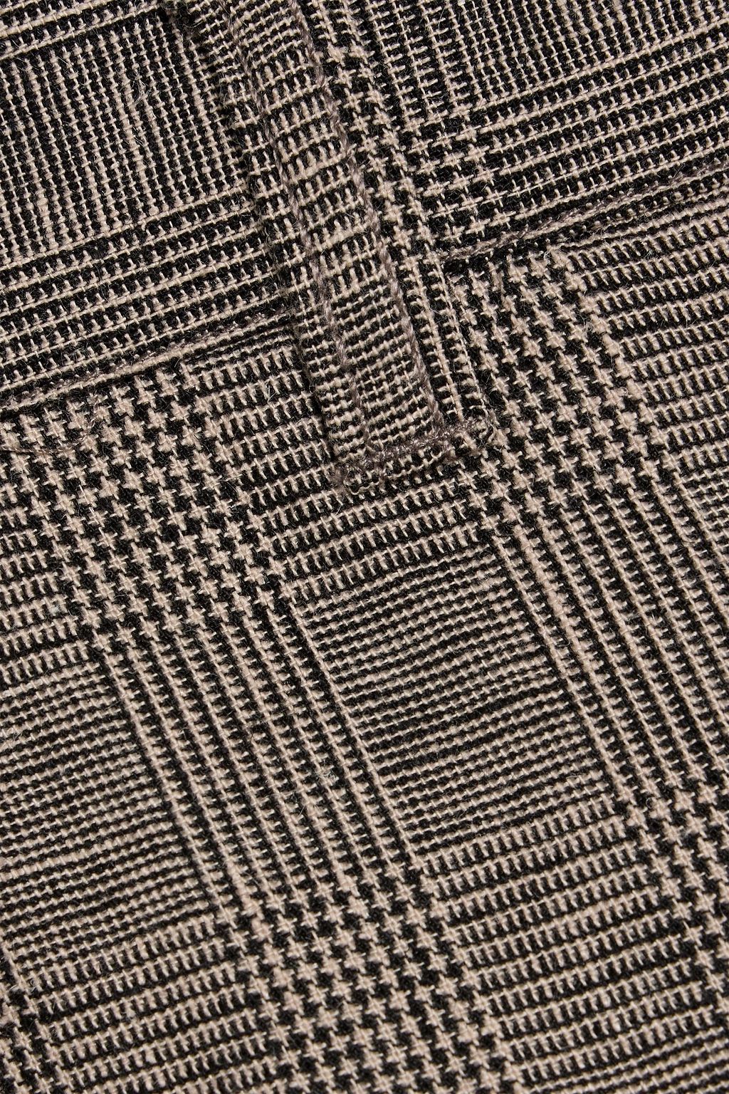 ALEX MILL Cooper Prince of Wales checked linen and cotton-blend pants