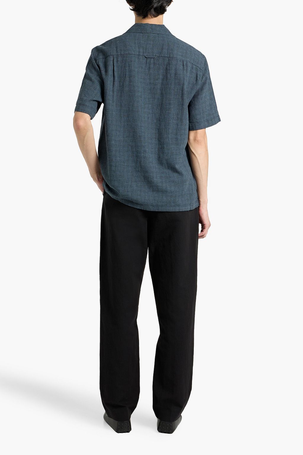 ALEX MILL Camp checked linen and cotton-blend shirt