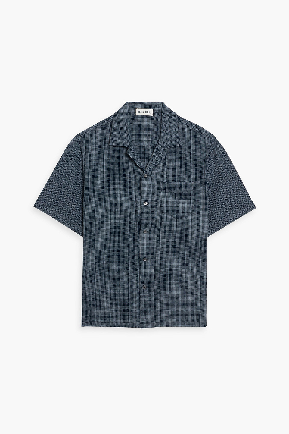 Alex Mill Camp Checked Linen And Cotto-blend Shirt In Blue