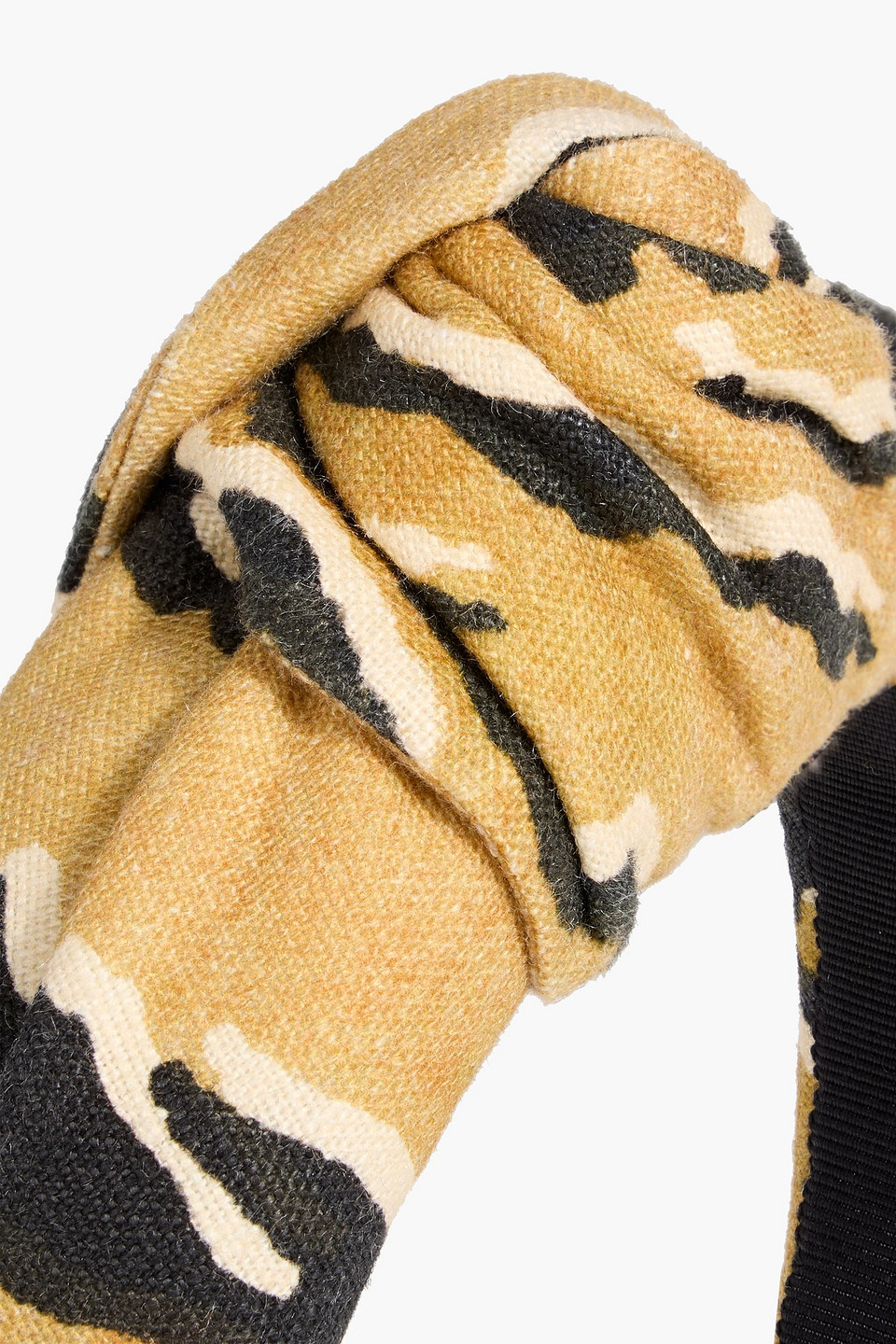 Zimmermann Knotted Tiger-print Linen Headband In Yellow