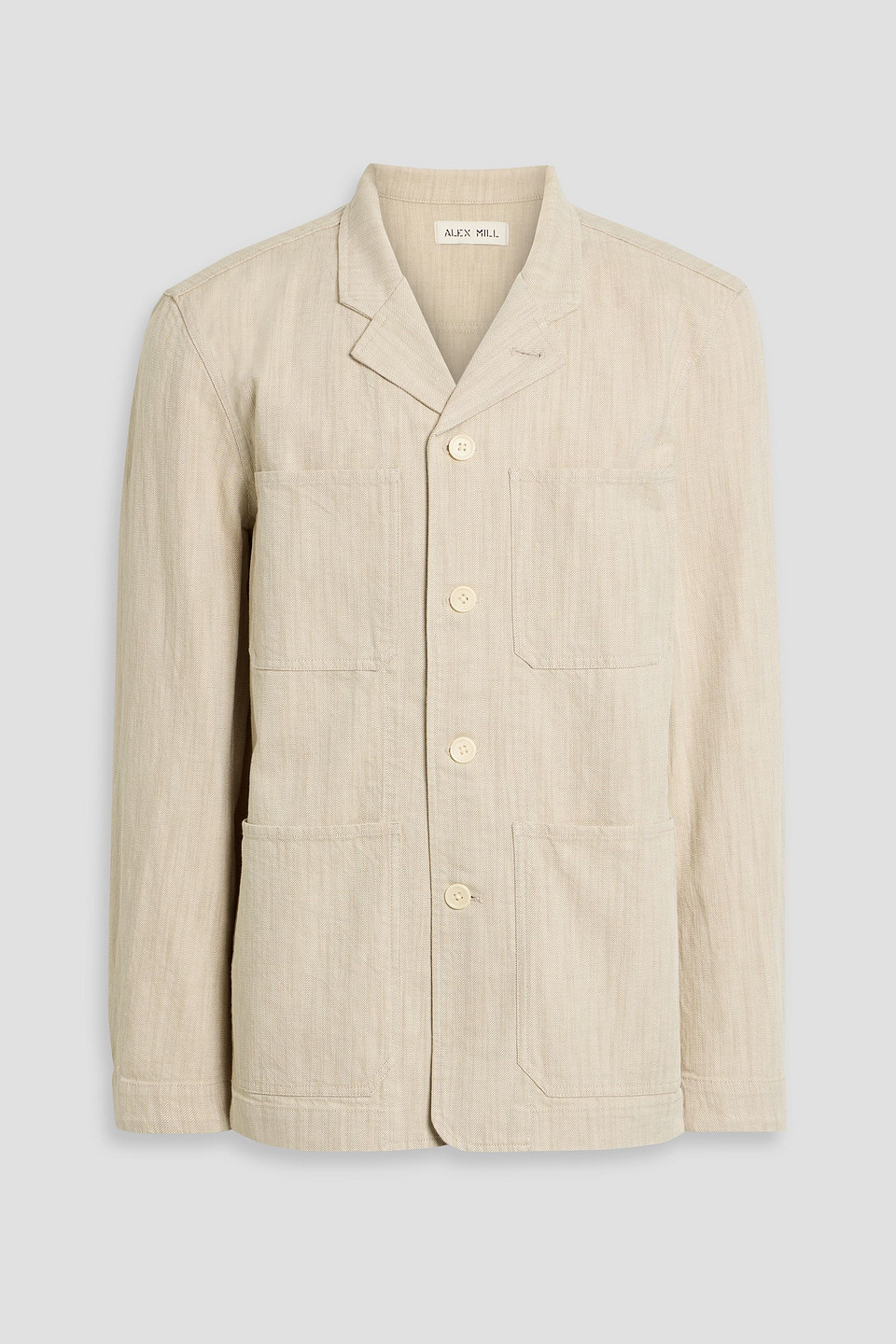 Alex Mill Arthur Cotton, Linen And Lyocell-blend Twill Jacket In White