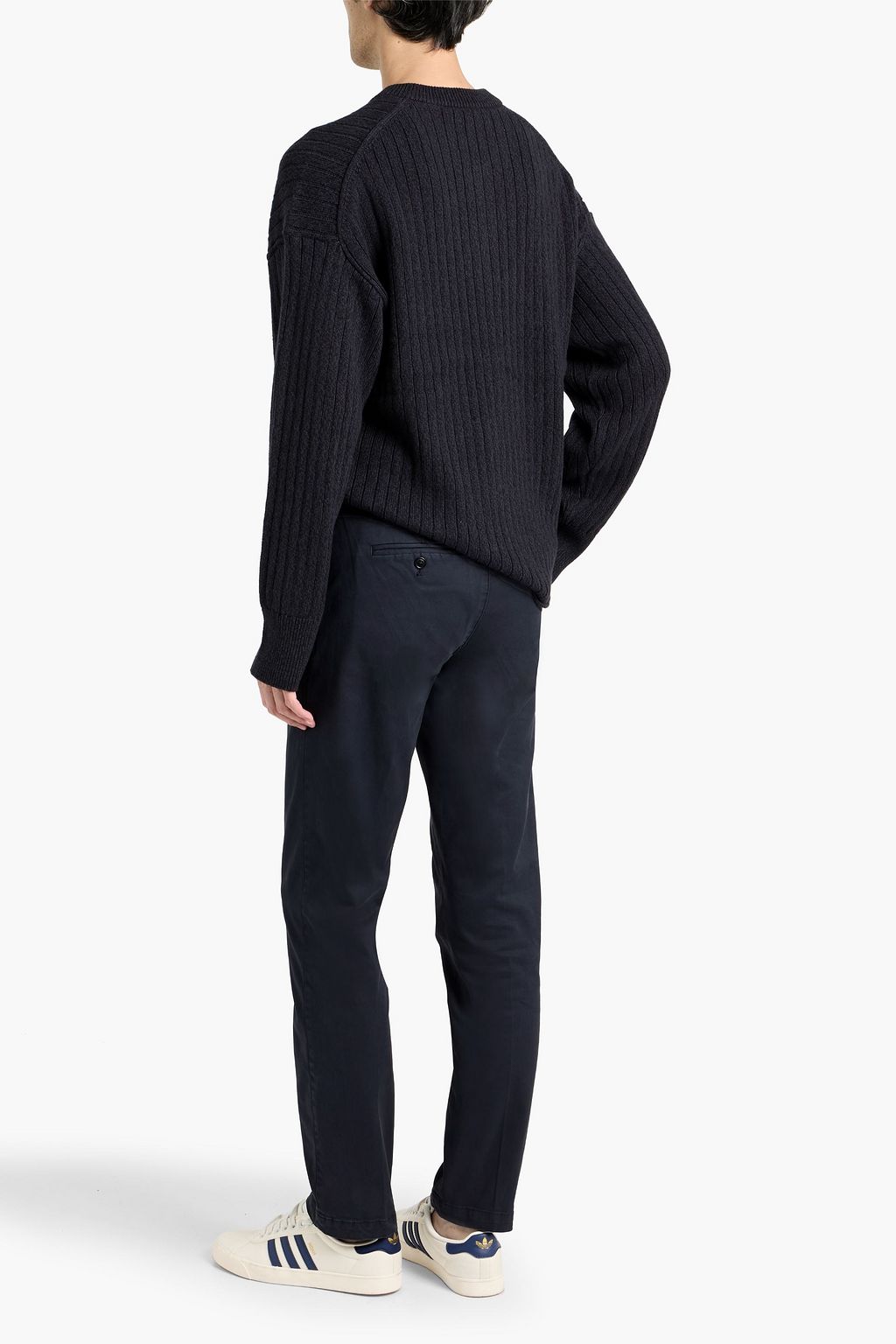 ALEX MILL Sawyer ribbed cotton and linen-blend Henley sweater