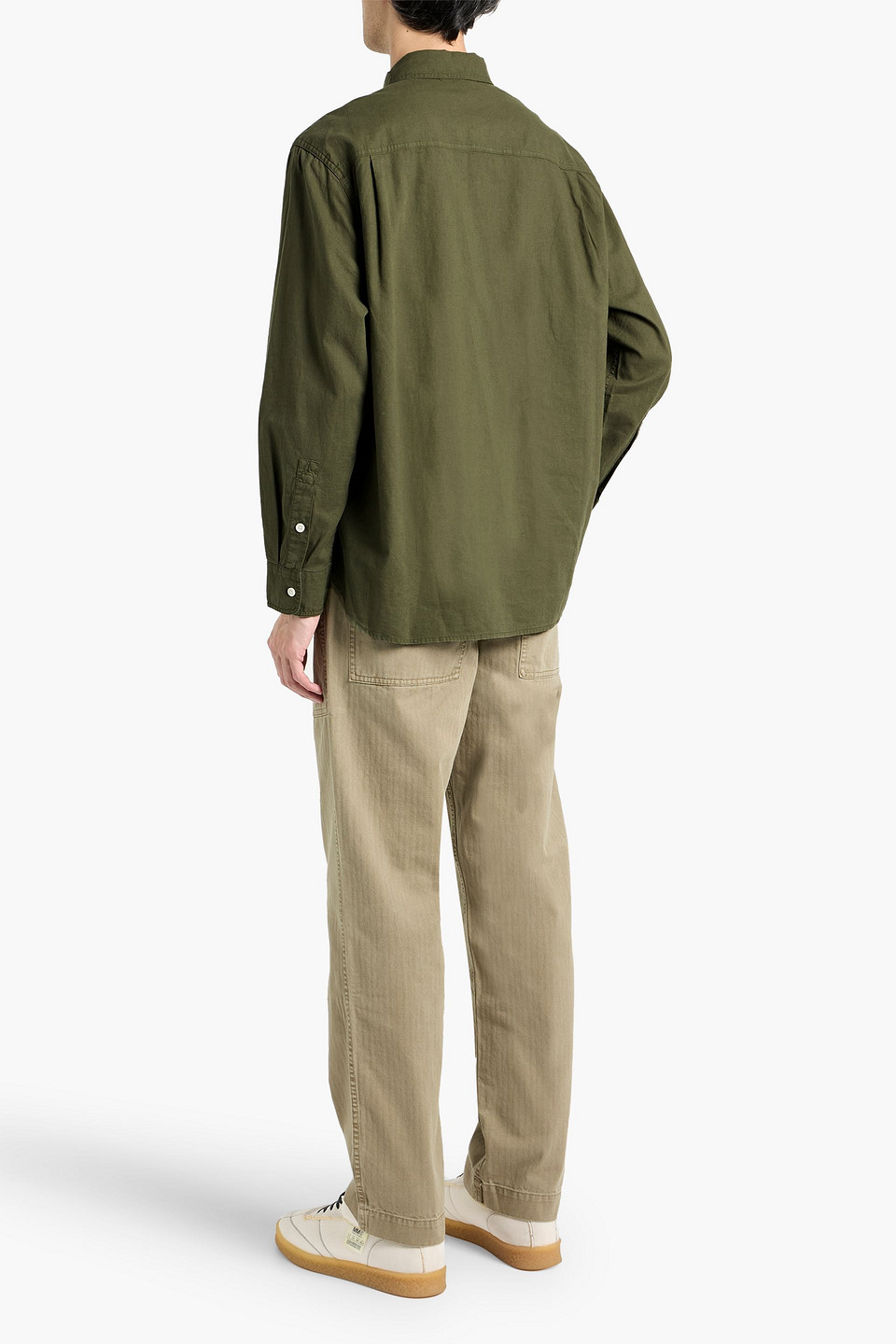 Alex Mill Carter Linen And Cotton-blend Polo Shirt In Green