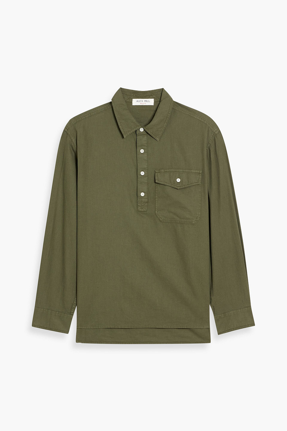 Alex Mill Carter Linen And Cotton-blend Polo Shirt In Green