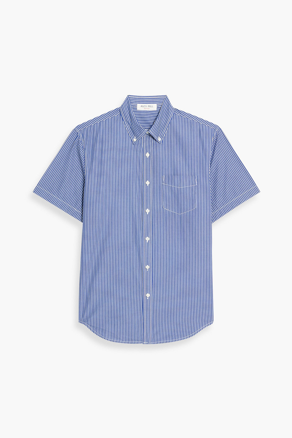alex mill - mill striped cotton-poplin shirt - blue - s