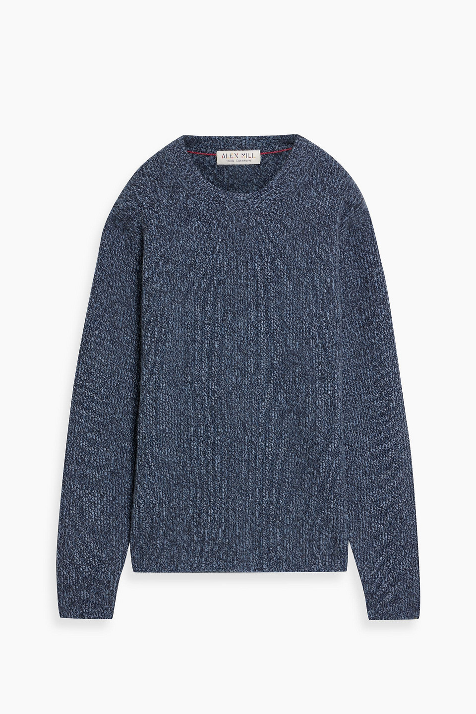 Alex Mill Jordan Marled Ribbed Cashmere Sweater In Blue