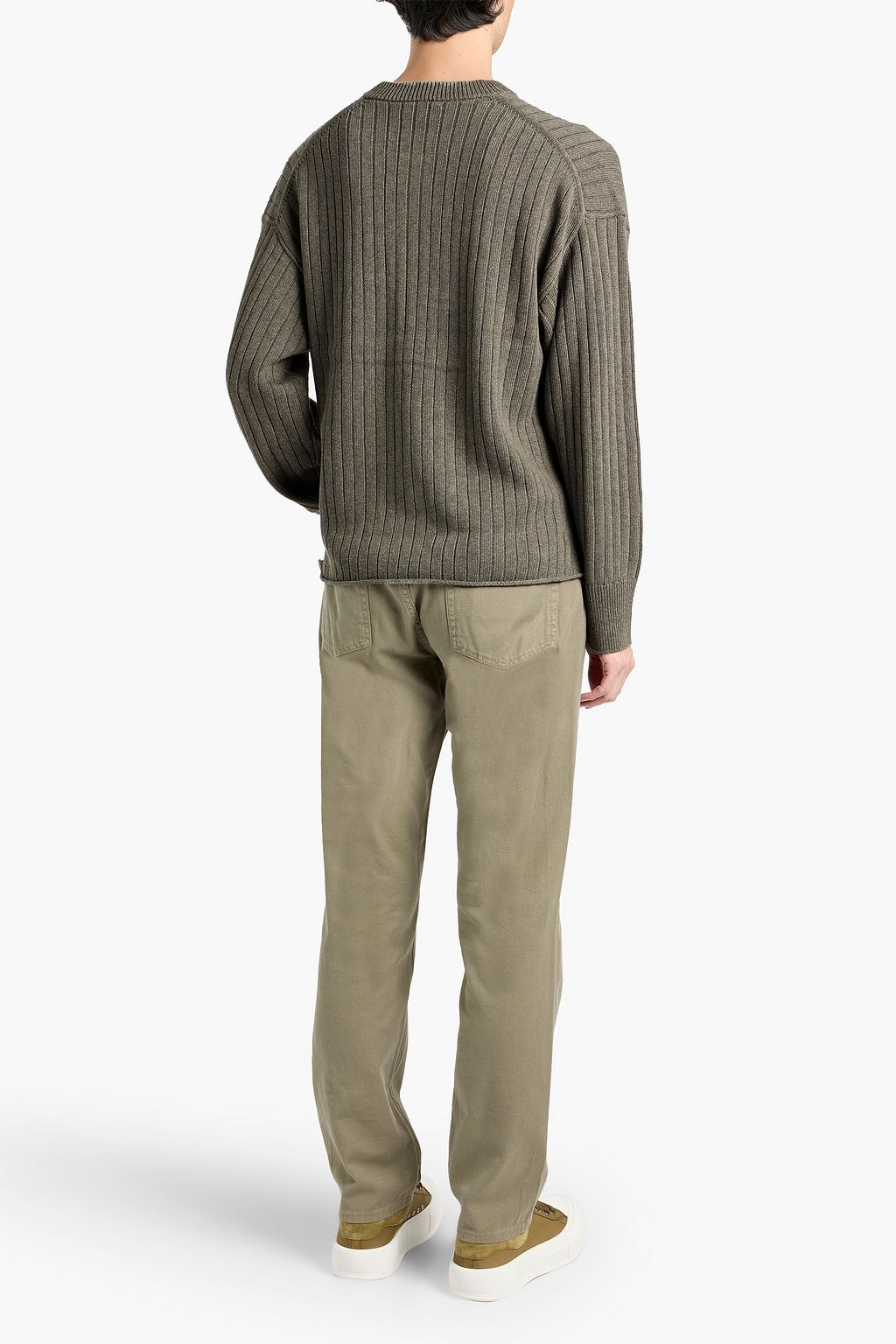 ALEX MILL Sawyer ribbed cotton and linen-blend Henley sweater