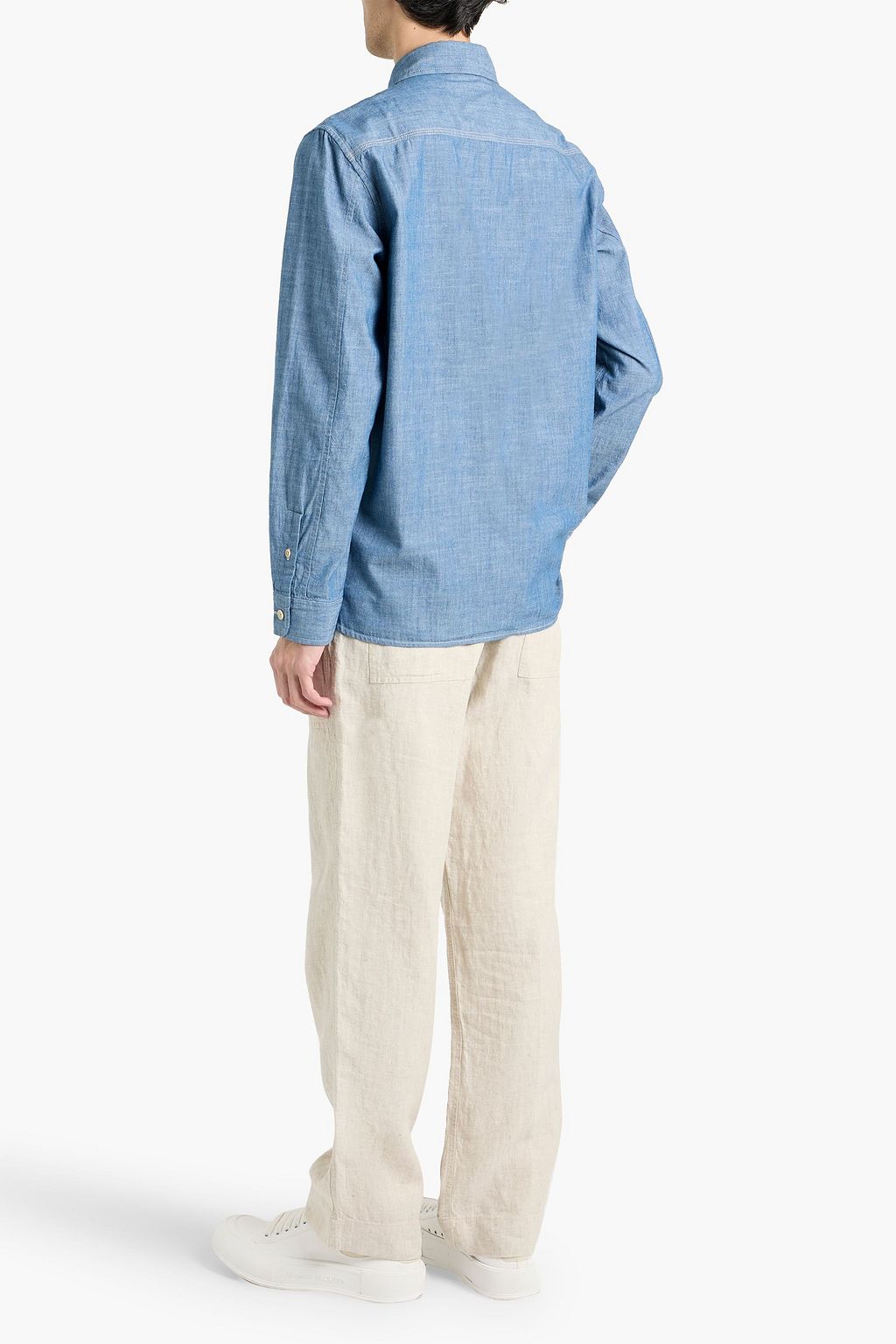 ALEX MILL Fred cotton-chambray shirt