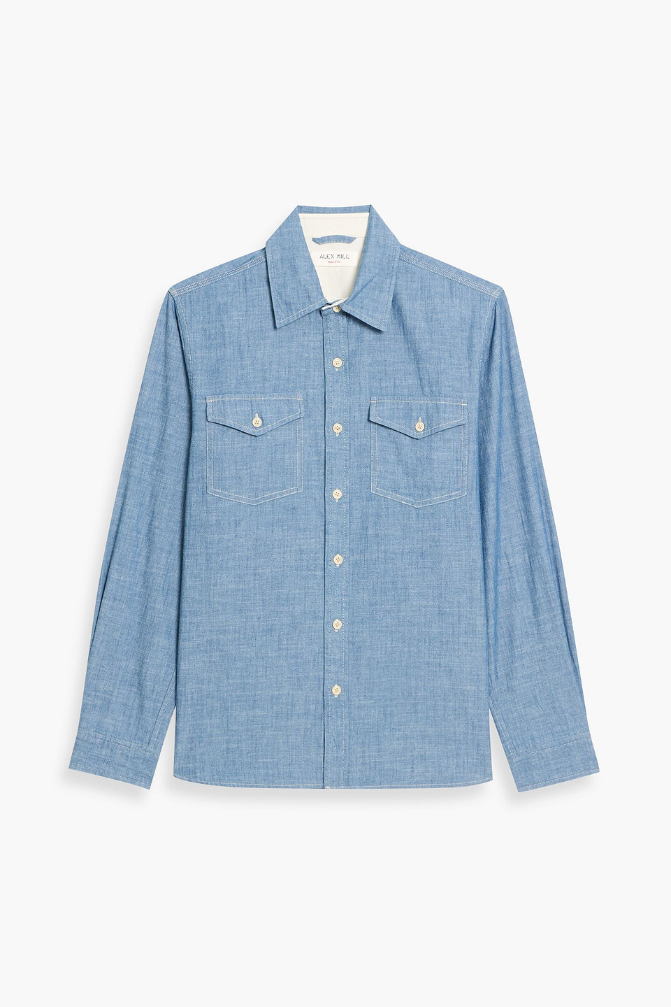 alex mill - fred cotton-chambray shirt - blue - xs