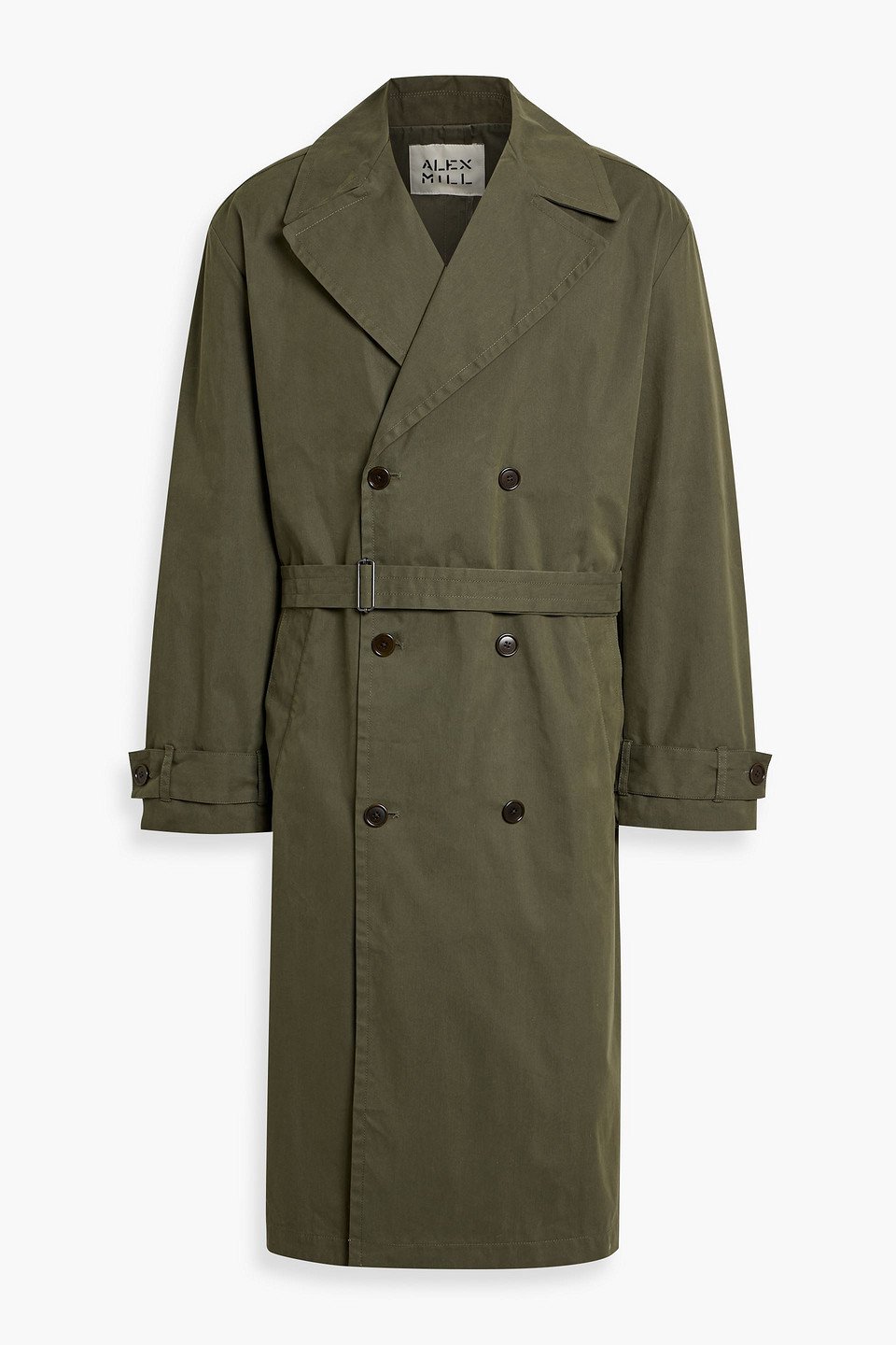 Alex Mill Cotton-blend Trench Coat In Green