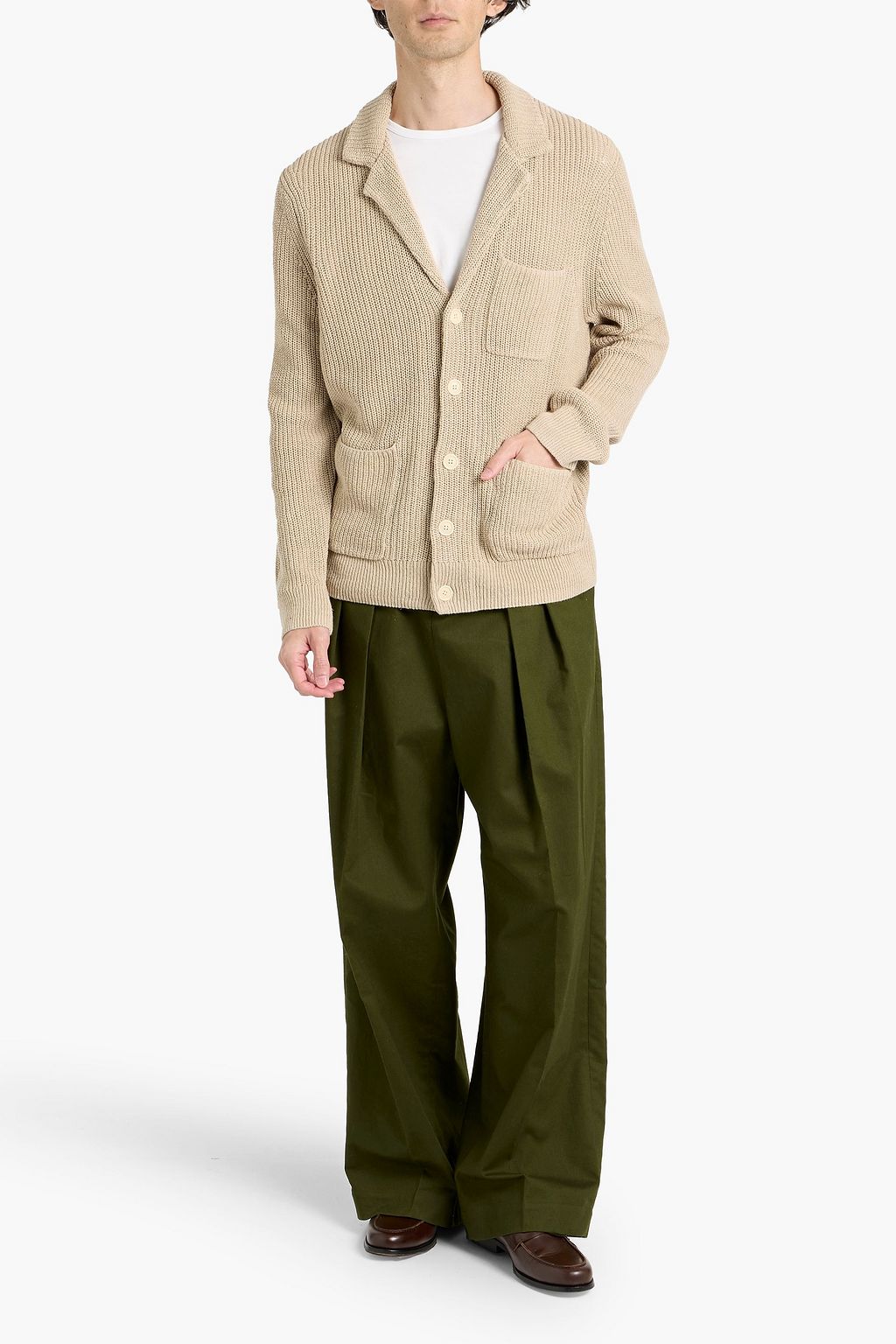 ALEX MILL Mitchell linen and cotton-blend cardigan