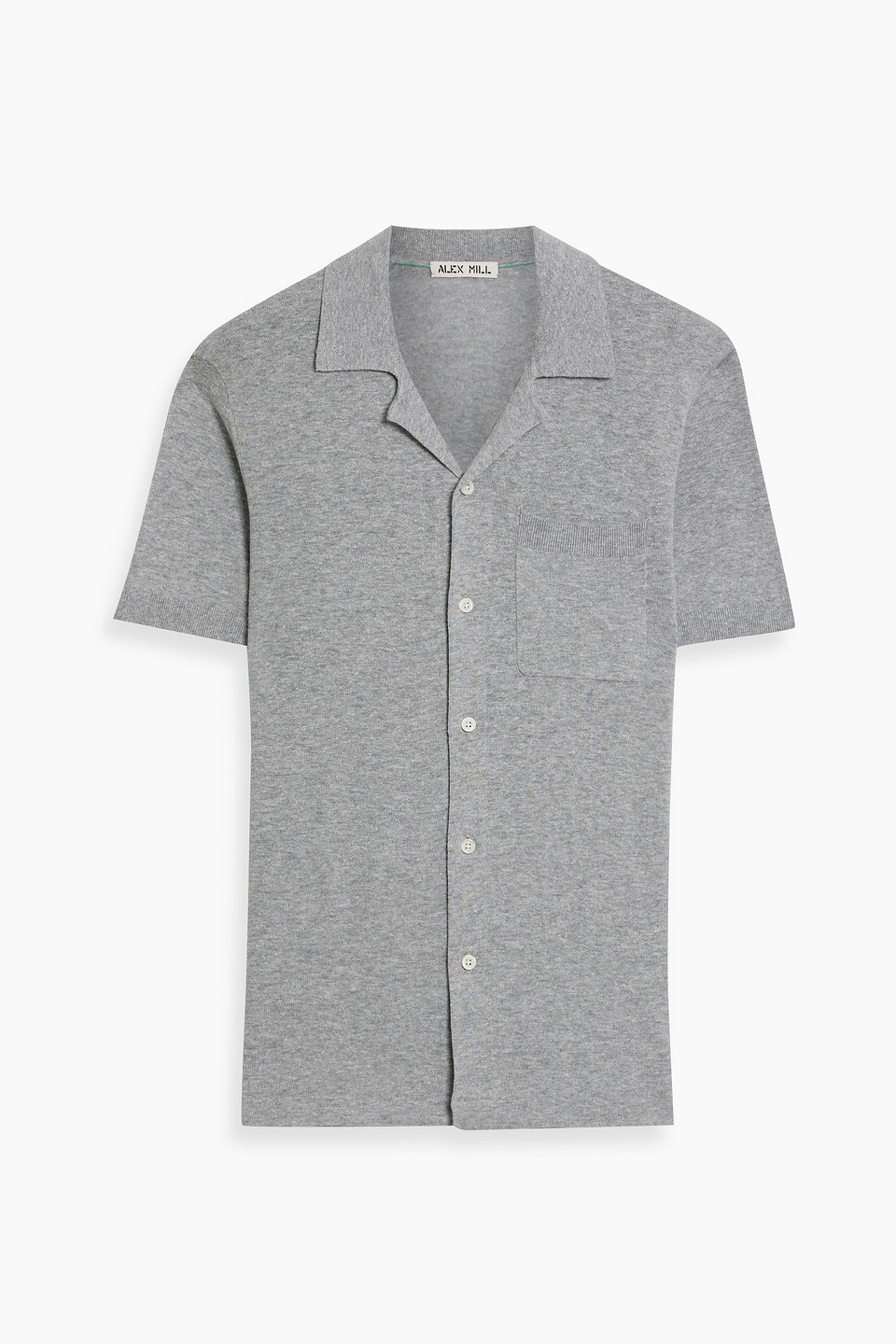 Alex Mill Aldrich Cotton And Hemp-blend Polo Shirt In Gray