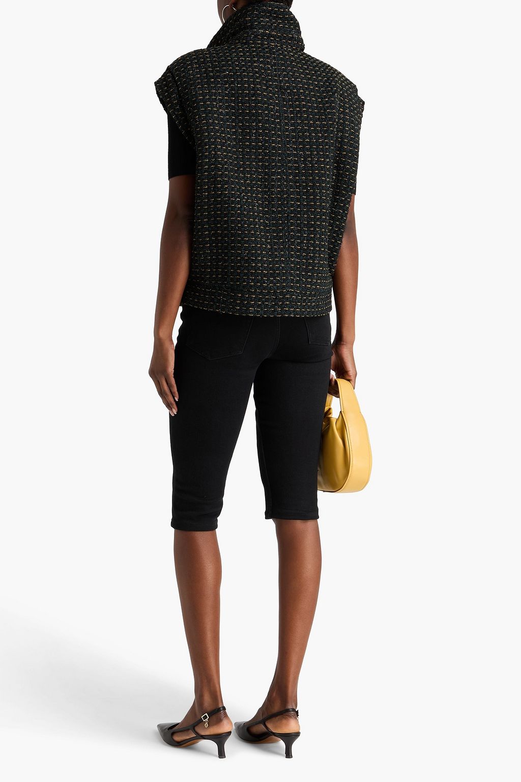 RAG & BONE コットン混ツイード ベスト メタリック