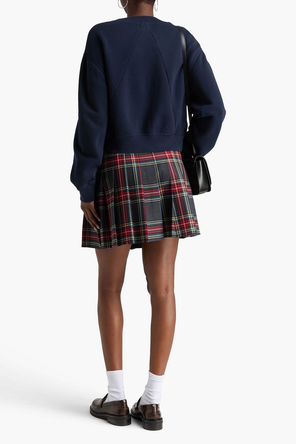 RAG & BONE سويت شيرت من مزيج من قطن تيري فرنسي بطبعات