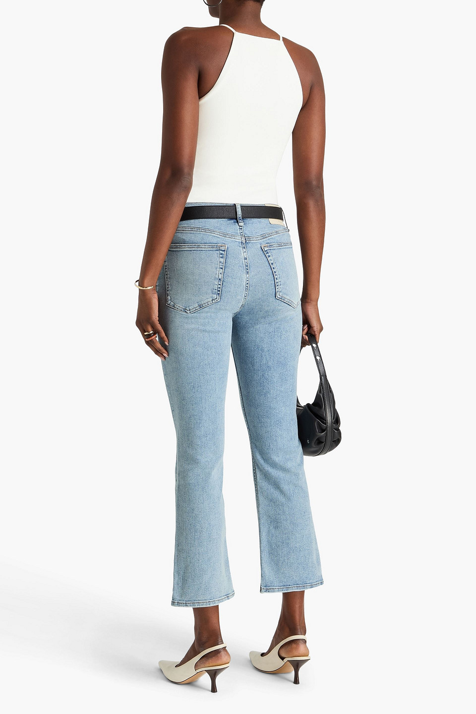  Rag & Bone - Neckholder-oberteil „irina“ Aus Ponte - Weiß - L 