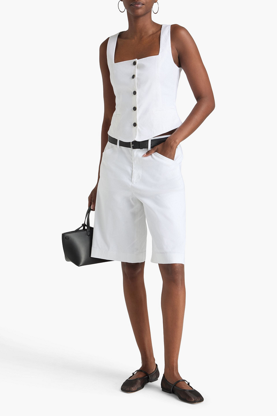  Rag & Bone - Weste „mariana“ Aus Einer Leinenmischung - Weiß - Us 0 