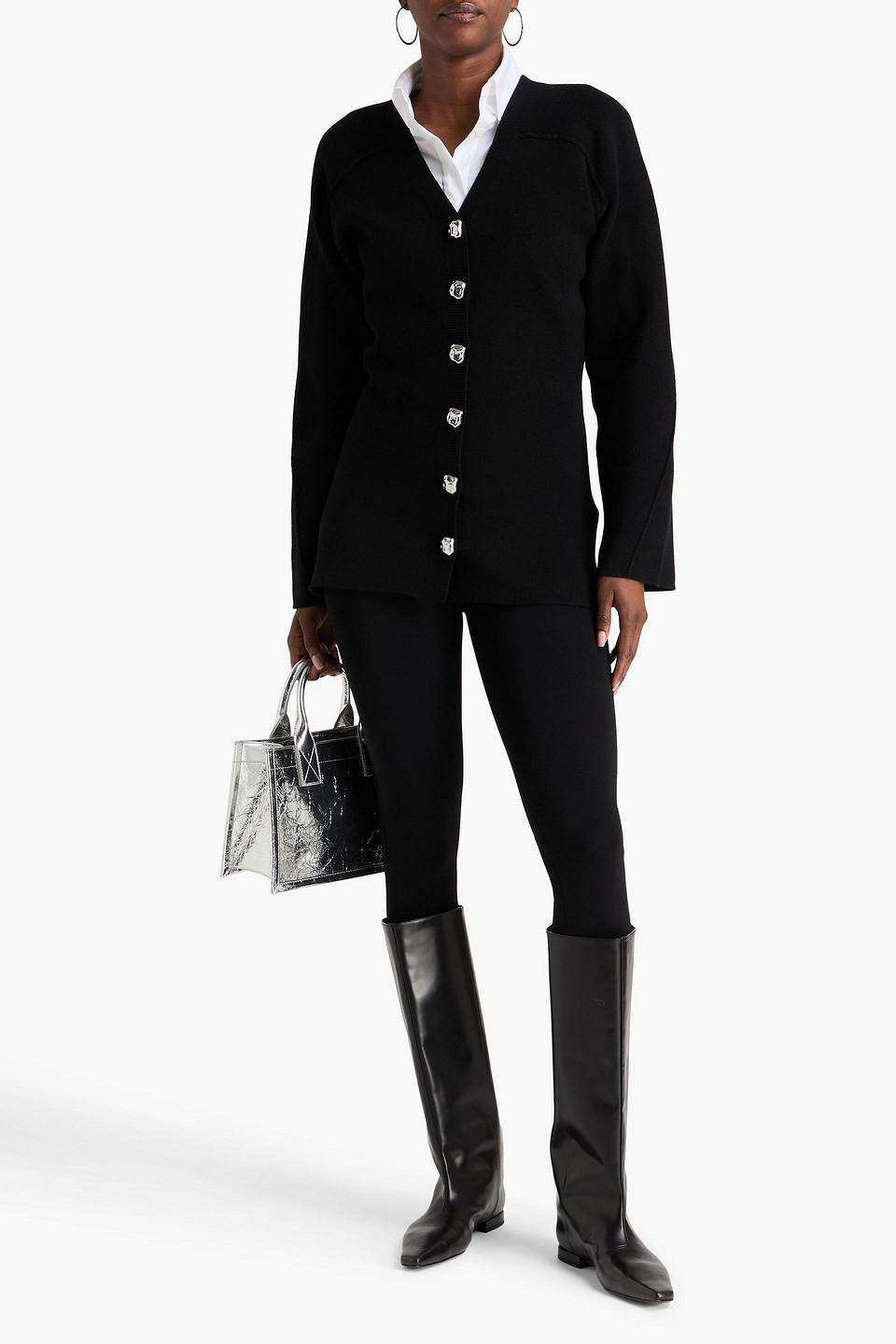 Rag & Bone - Cardigan „bridget“ Aus Einer Wollmischung - Schwarz - Xxs 