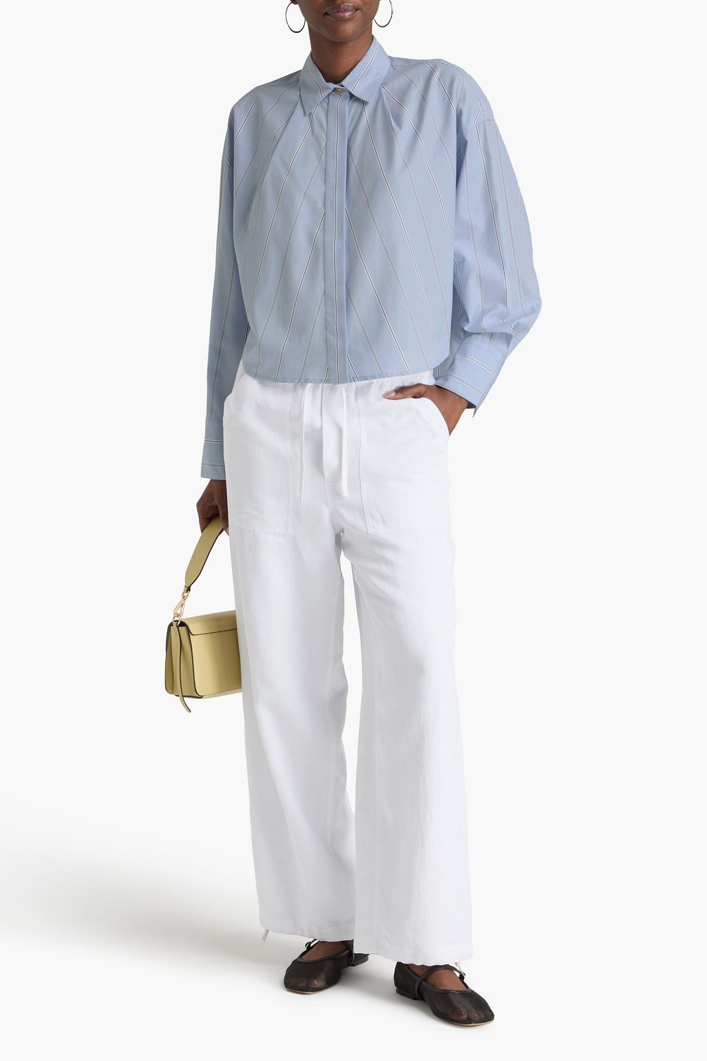 RAG & BONE コットンポプリン シャツ ストライプ