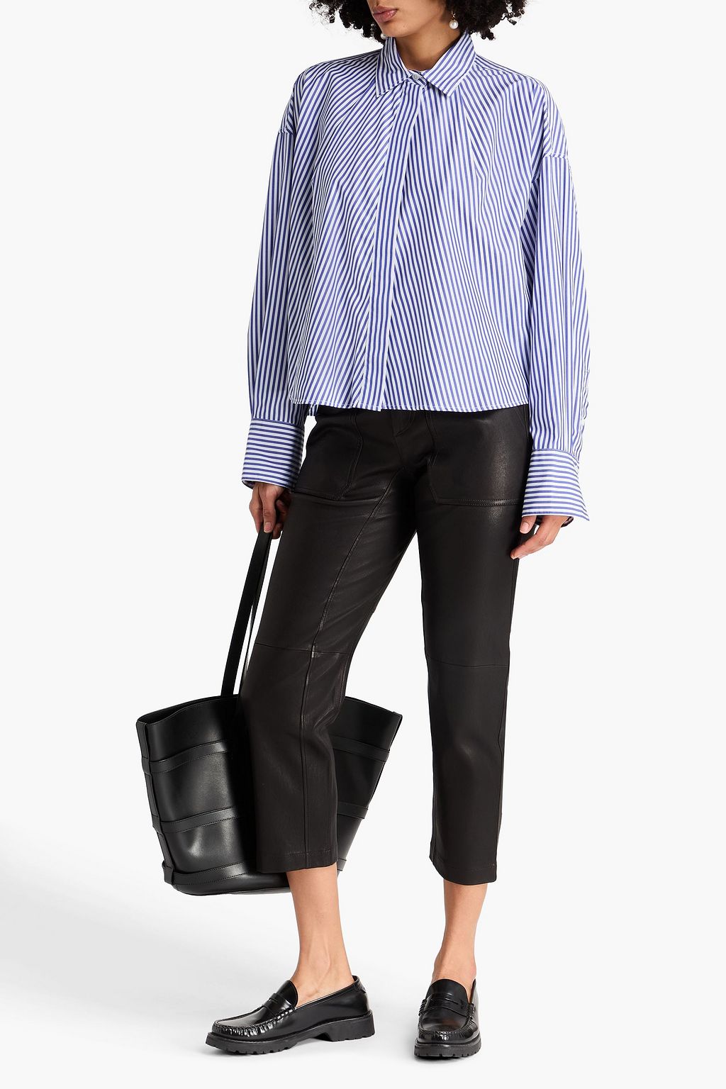 RAG & BONE コットンポプリン シャツ ストライプ