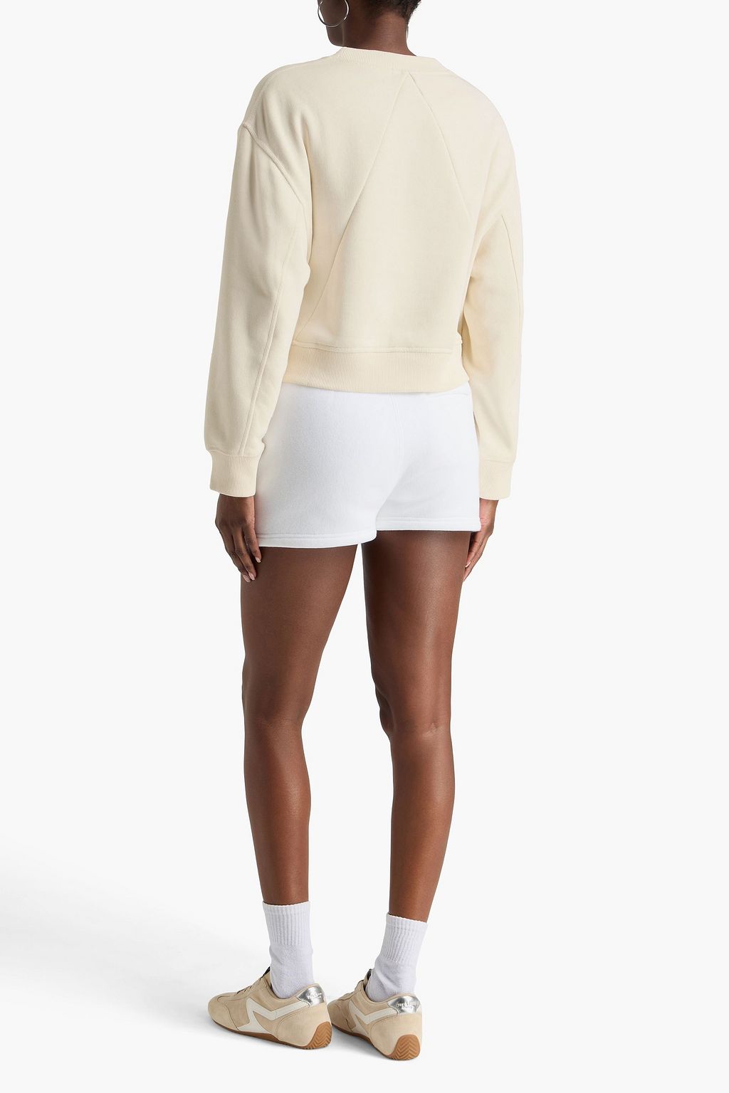 RAG & BONE سويت شيرت من مزيج من قطن تيري فرنسي بطبعات