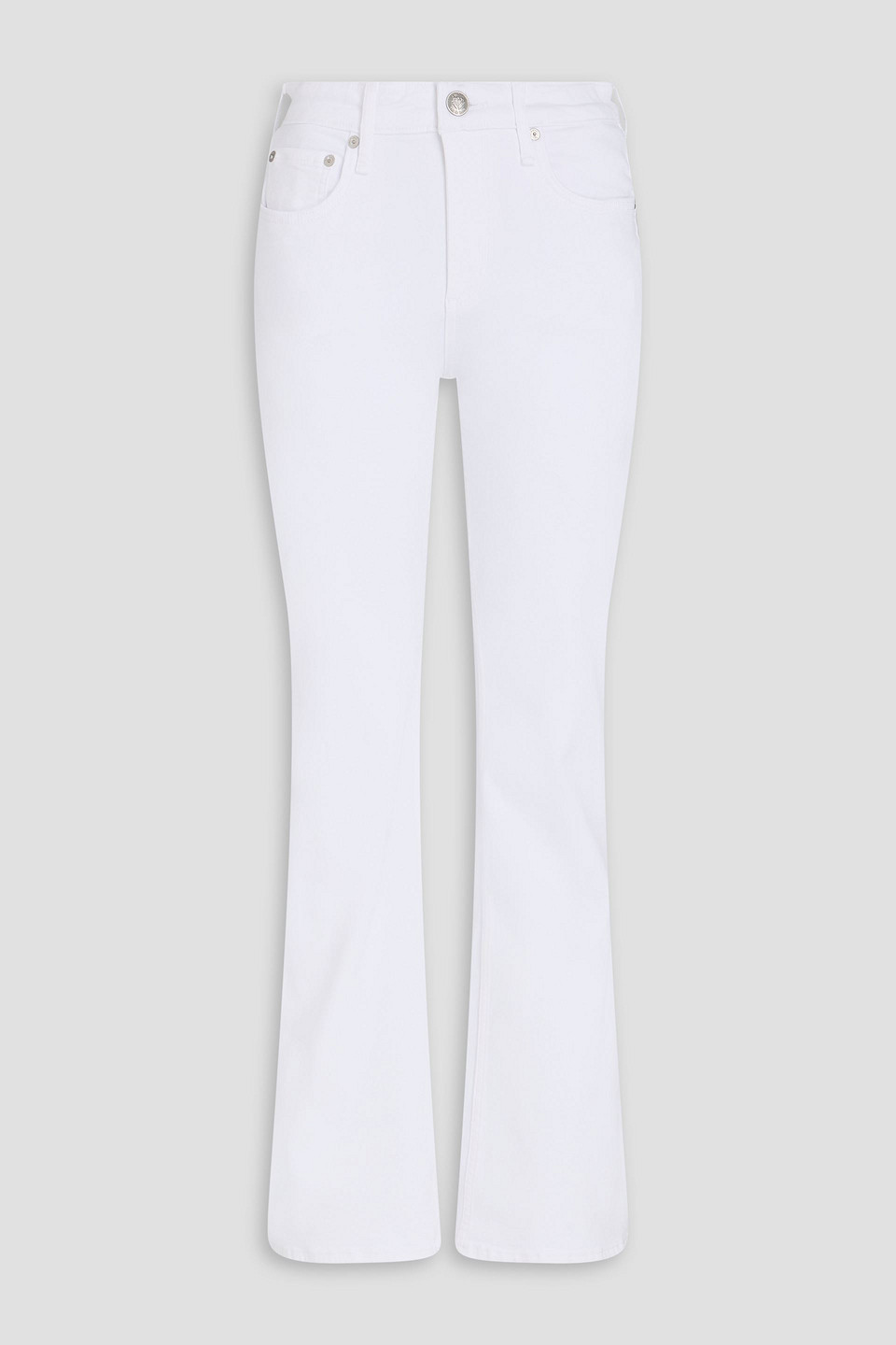 Rag & Bone Dahlia Mid-rise Flared Jeans In White