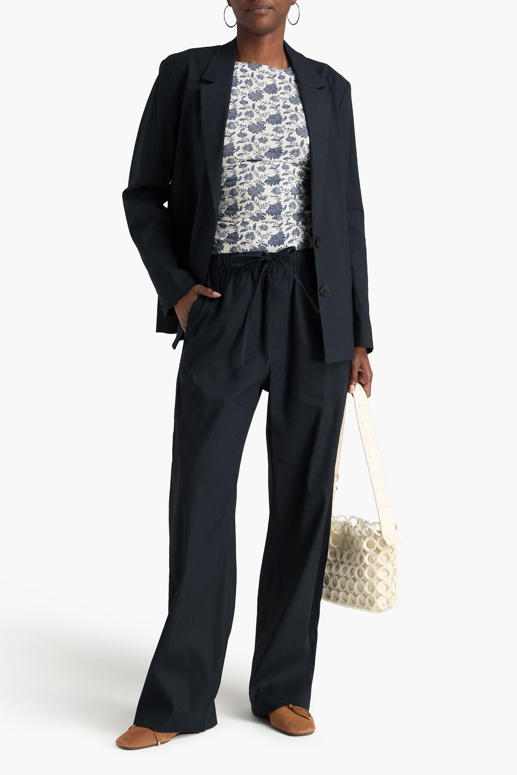 RAG & BONE Logan linen-blend wide-leg pants