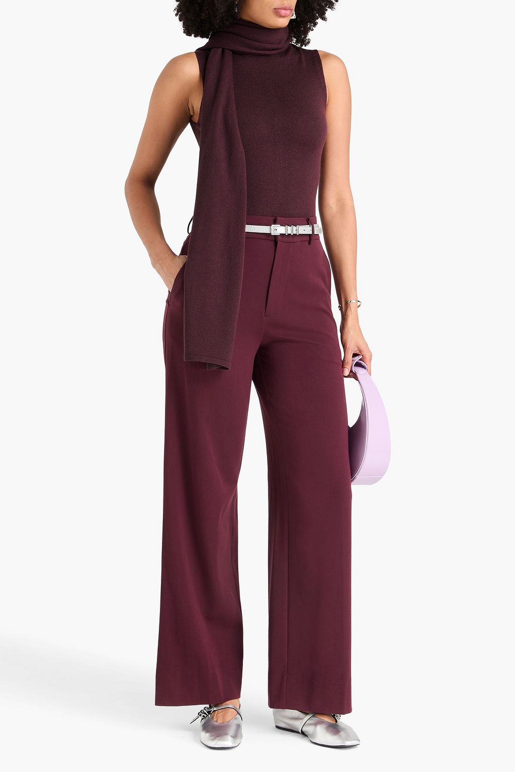 STAUD Canal merino wool turtleneck top