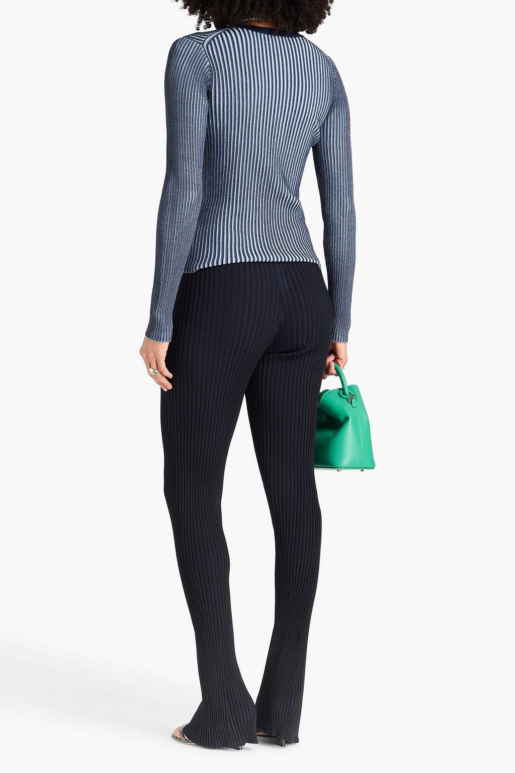 STAUD Cargo ribbed-knit cardigan