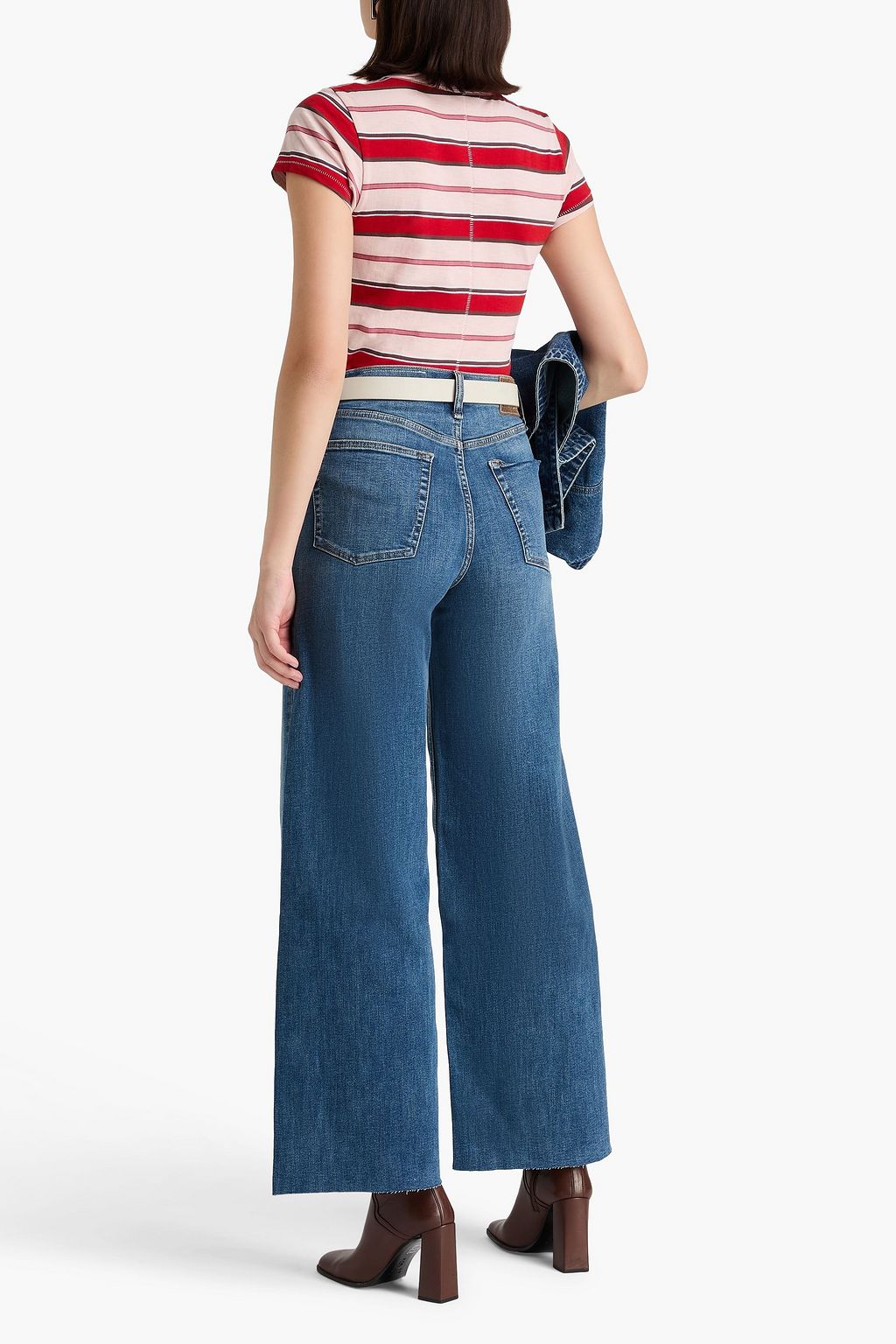 RAG & BONE Sofie faded high-rise wide-leg jeans
