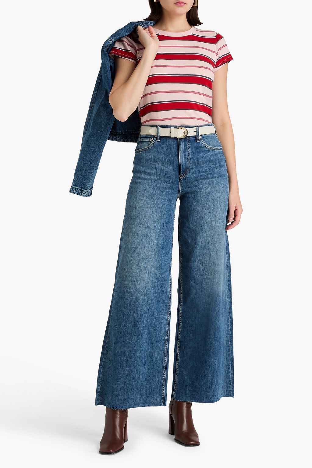 RAG & BONE Sofie faded high-rise wide-leg jeans