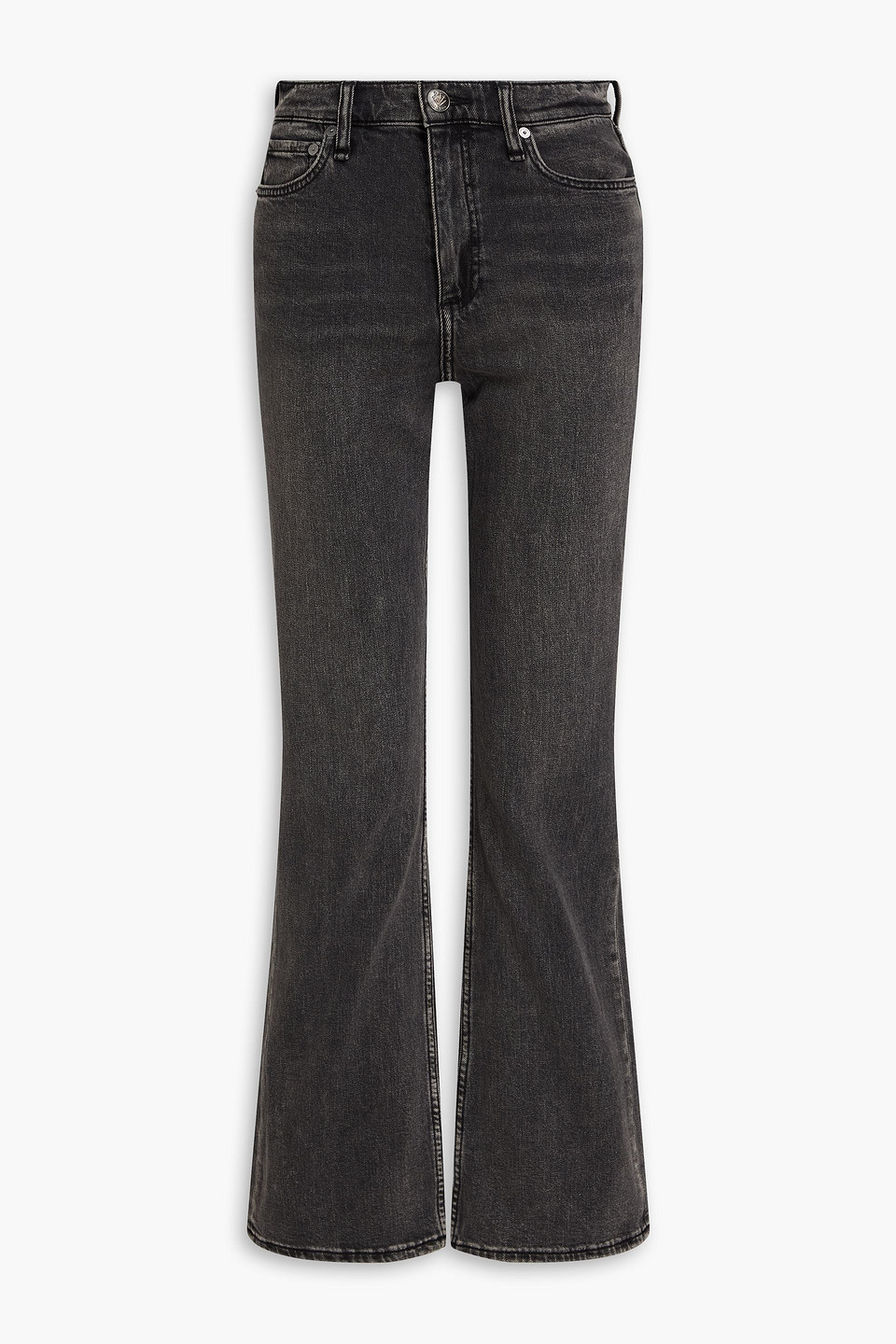 Rag & Bone Peyton High-rise Bootcut Jeans In Gray
