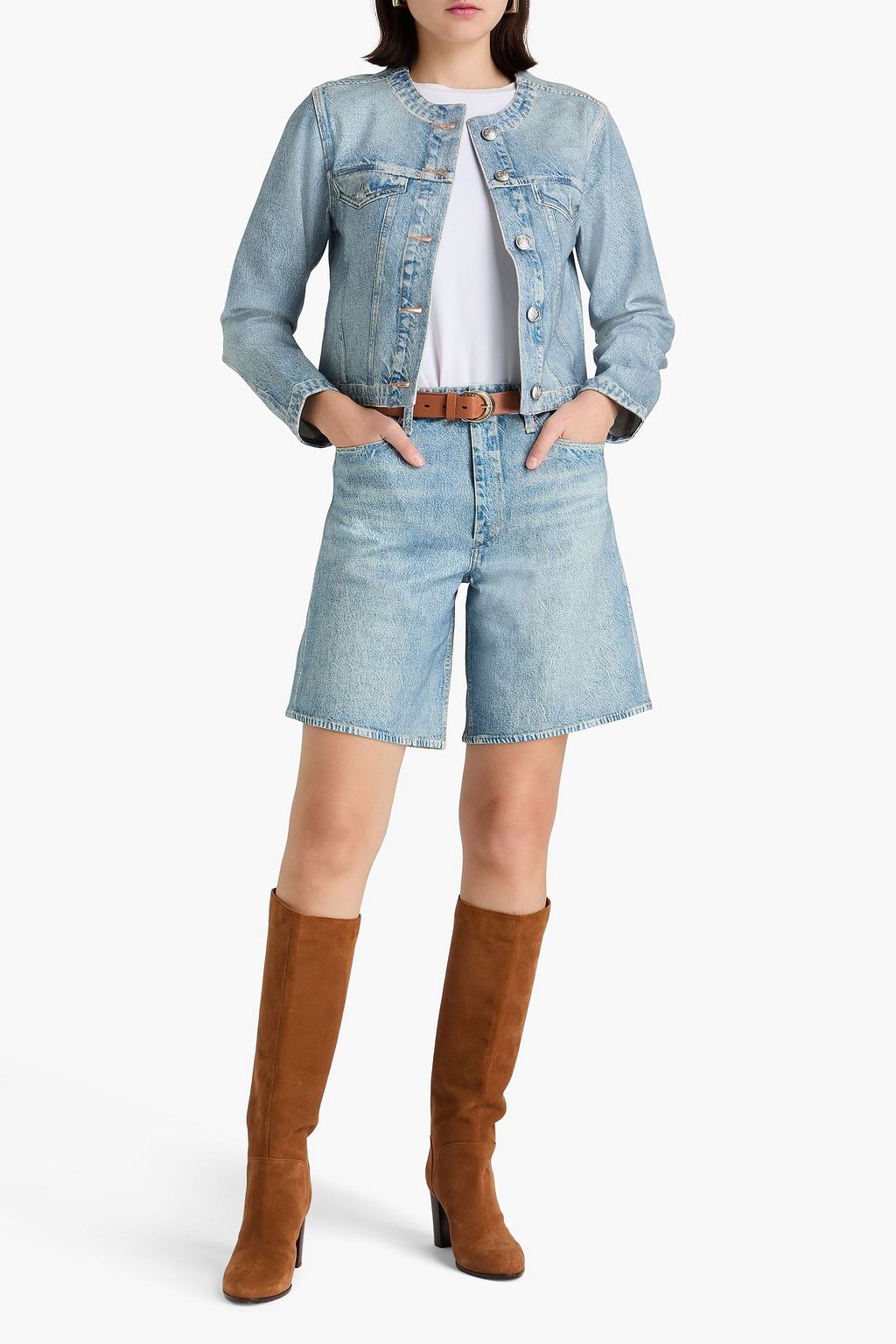 RAG & BONE جاكيت "ميرامار كورا" من قماش بونتي بطبعات