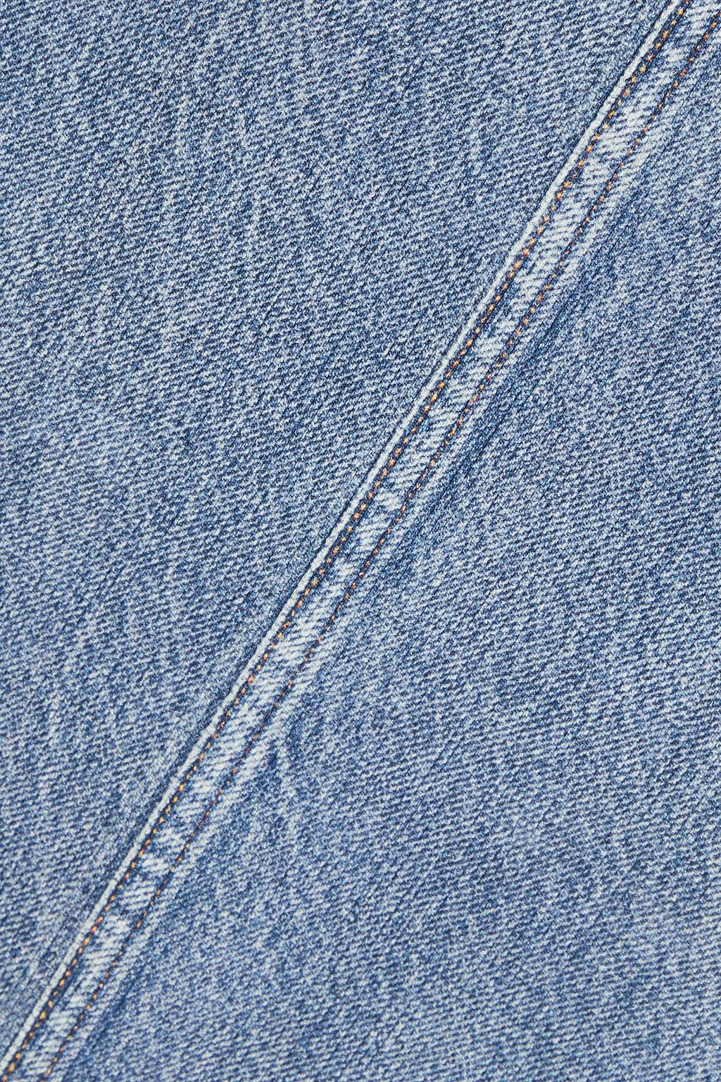 RAG & BONE بلوزة "ميرامار" بدون أكمام من قطن جيرسي مطاطي بطبعات بنمط الدنيم