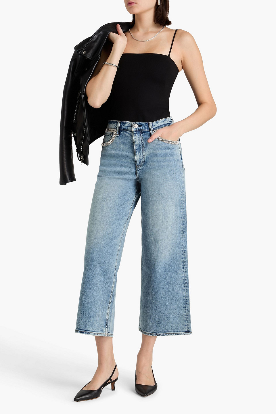  Rag & Bone - Irina Ponte Top - Black - L 