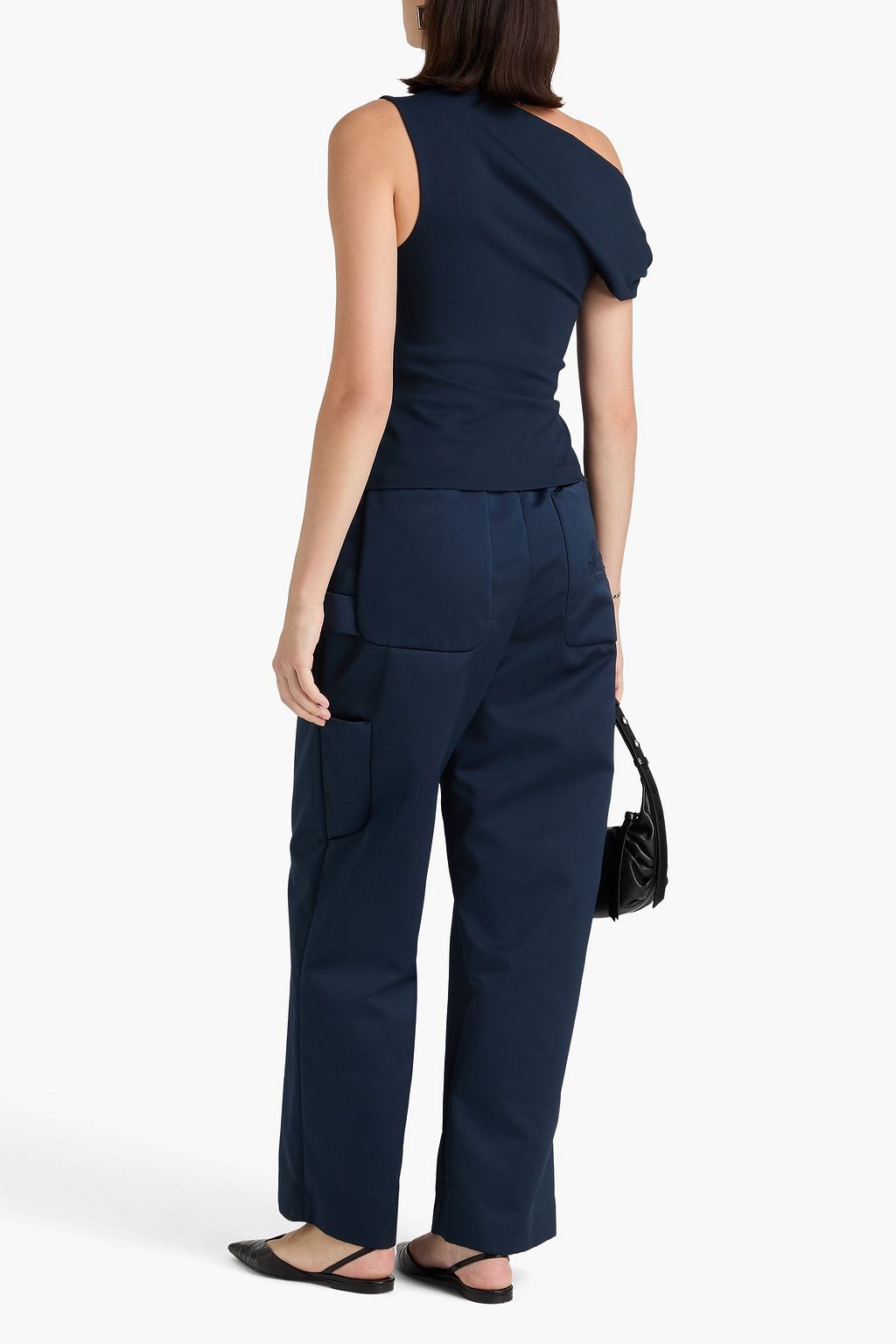 RAG & BONE بلوزة "إيرينا" بكتف واحد من قماش بونتي