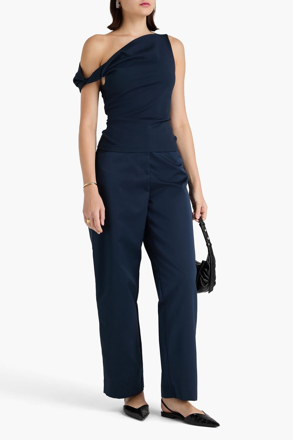 RAG & BONE بلوزة "إيرينا" بكتف واحد من قماش بونتي