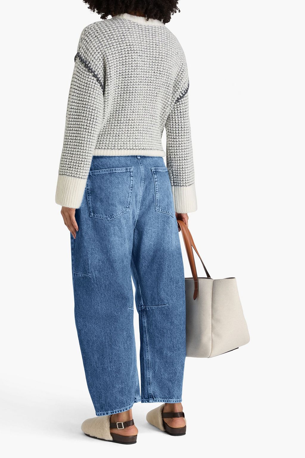RAG & BONE Charlie cropped high-rise barrel-leg jeans