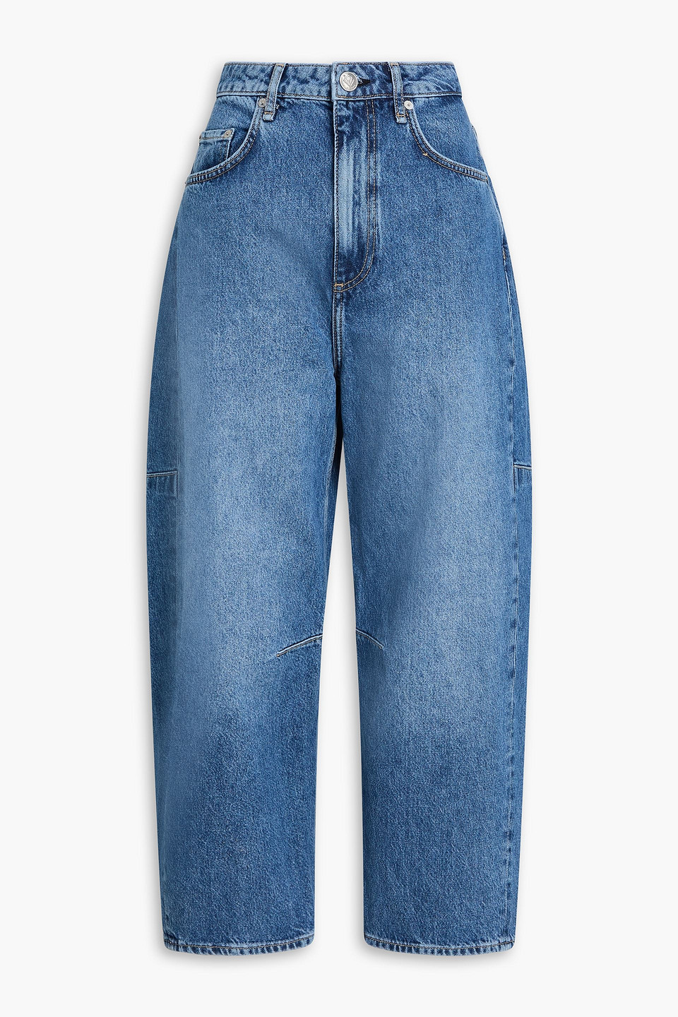 rag & bone - charlie ankle high-rise barrel-leg jeans - blue - 23