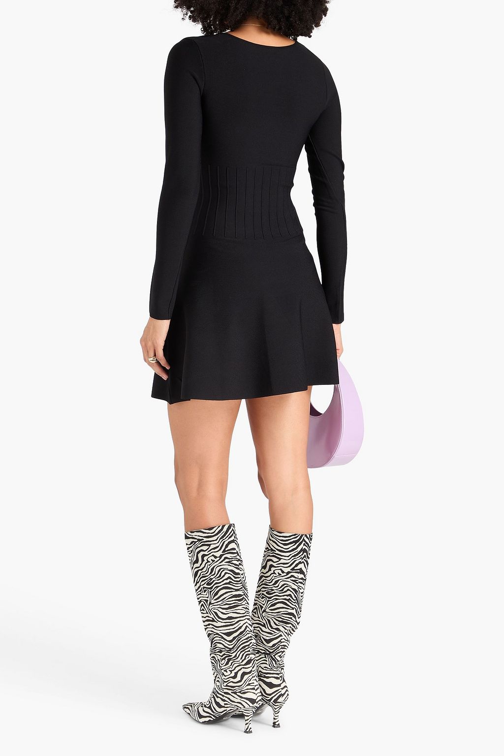STAUD Deora stretch-knit mini dress