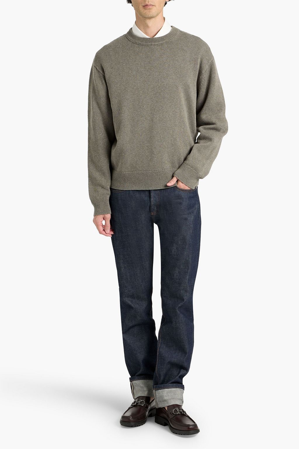ALEX MILL Gabriel cotton and linen-blend sweater